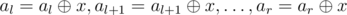 把a[L]=a[L]x, ....., a[R]=a[R]