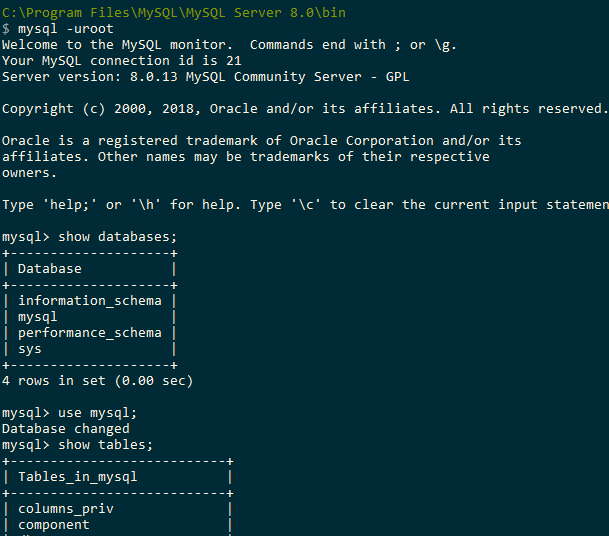 mysql8.0 修改密码