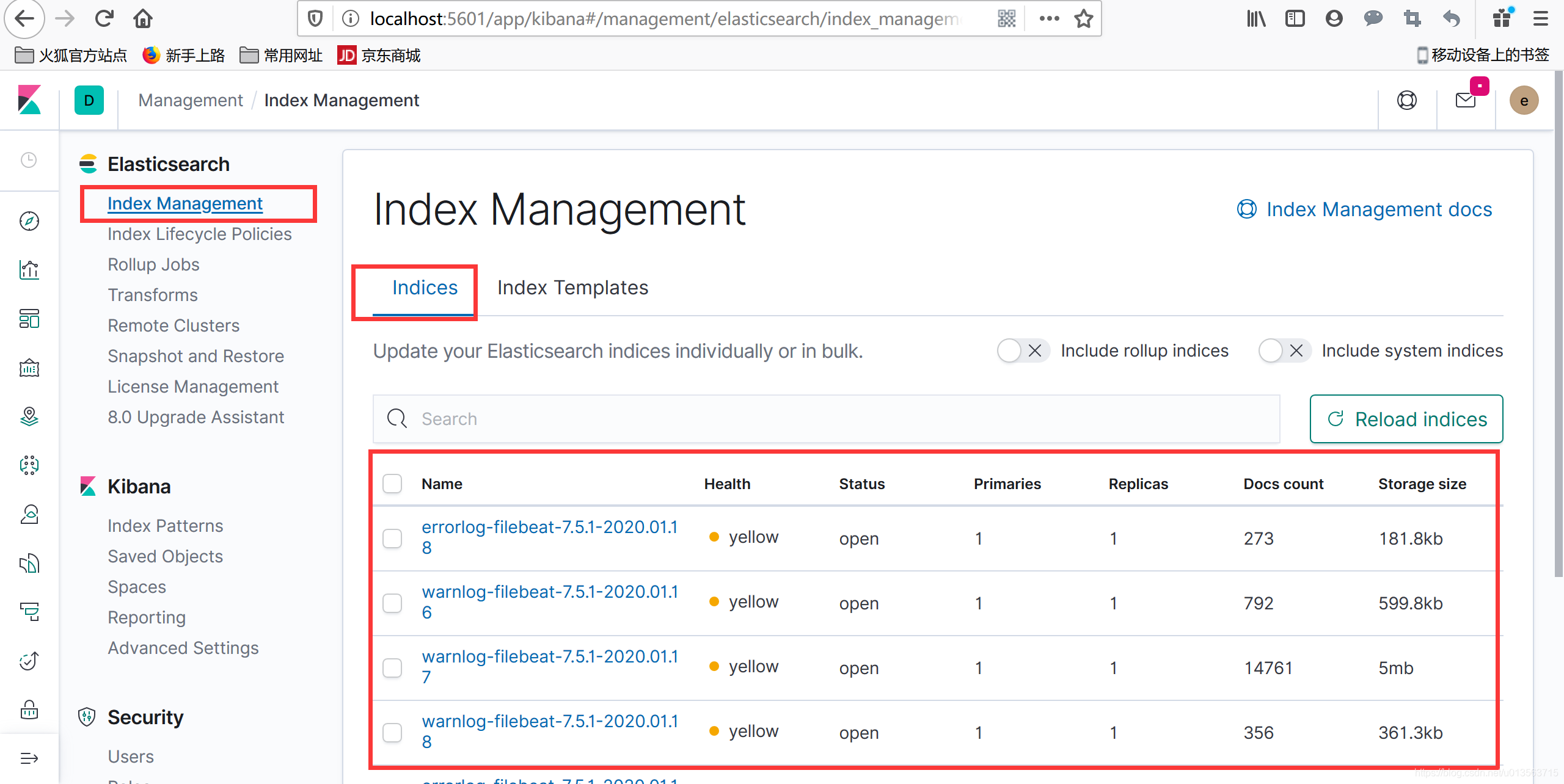 Index management