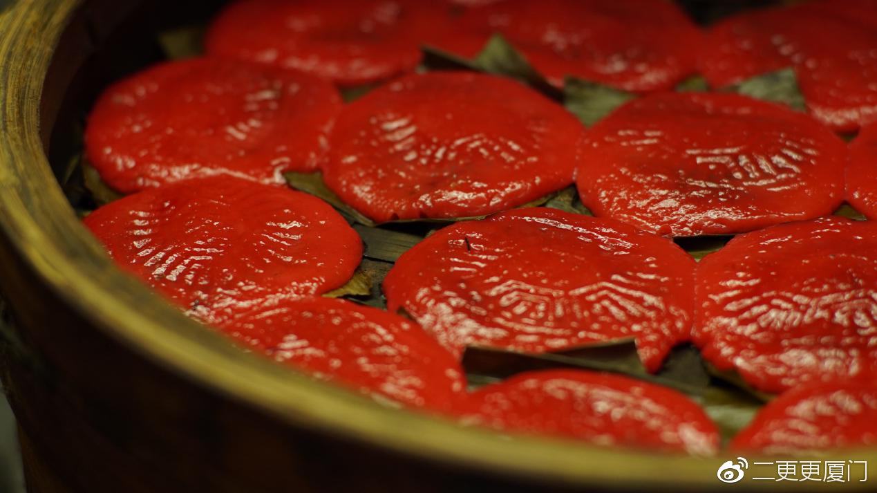 红龟粿1蒸的时候