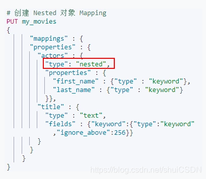 嵌套对象(Nested Object)