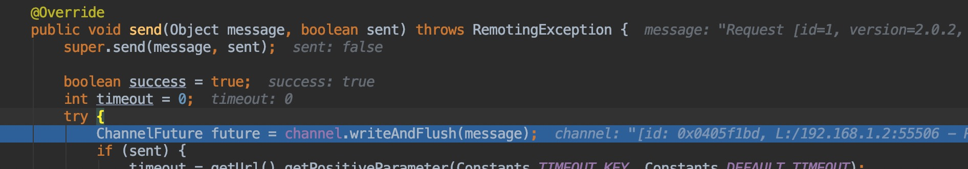 NettyChannel发送请求