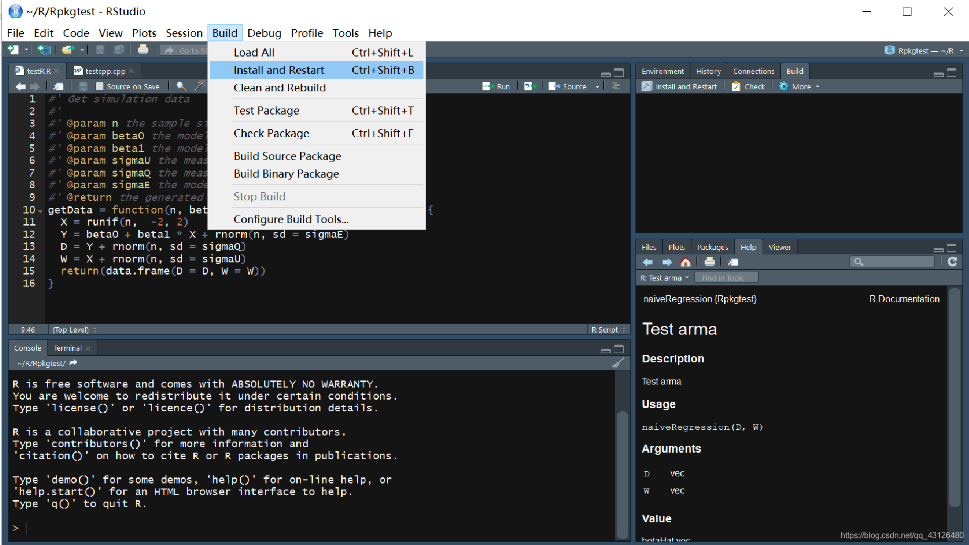 Generate R package in Rstudio_roxygen2 rstudio-CSDN博客