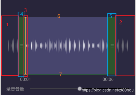 Android音频剪辑裁剪自定义view