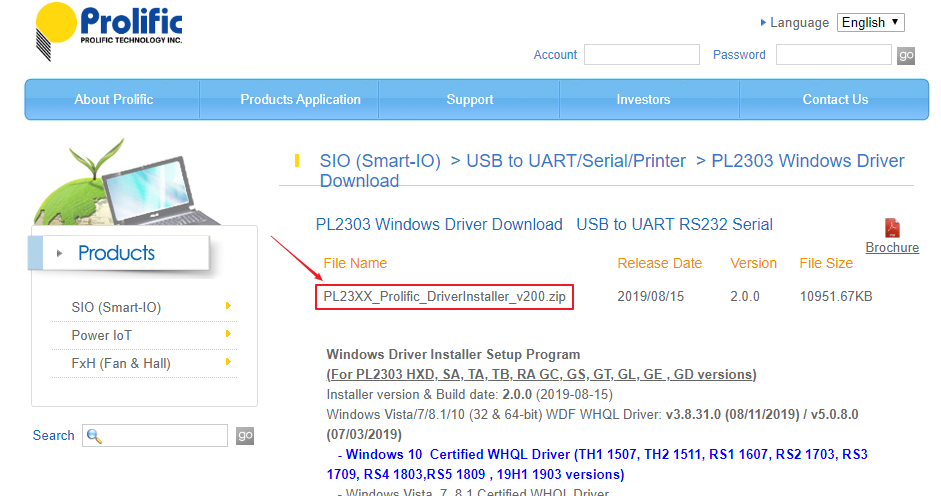prolific usb to serial comm port driver windows 8 64 bit