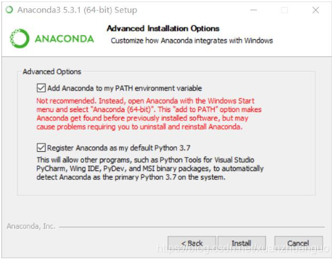 图 1.1 Anaconda 安装界面