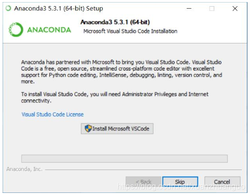 图 1.2 Anaconda 安装界面