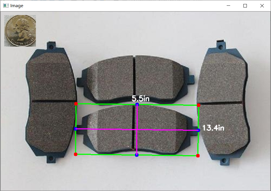 python-opencv尺寸测量