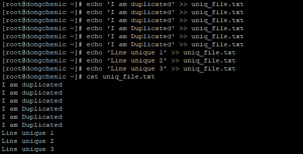 准备一些重复以及非重复的内容