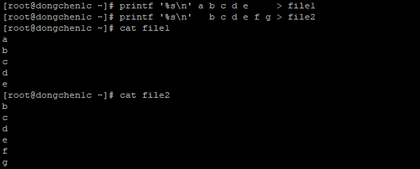 将内容打印至 file1 以及 file2