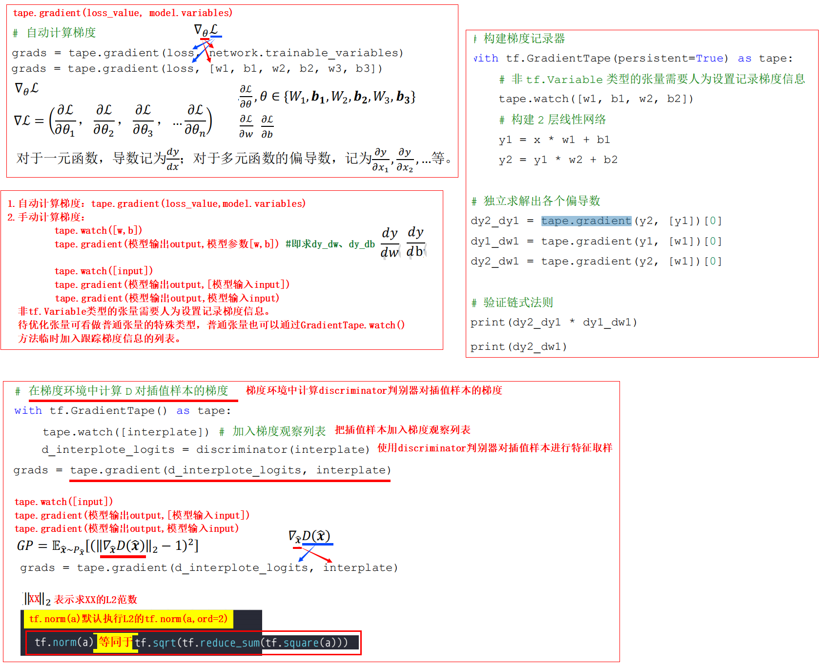 tensorflow 2.0 深度学习（第一部分 part1）_with tf.gradienttape() as tape