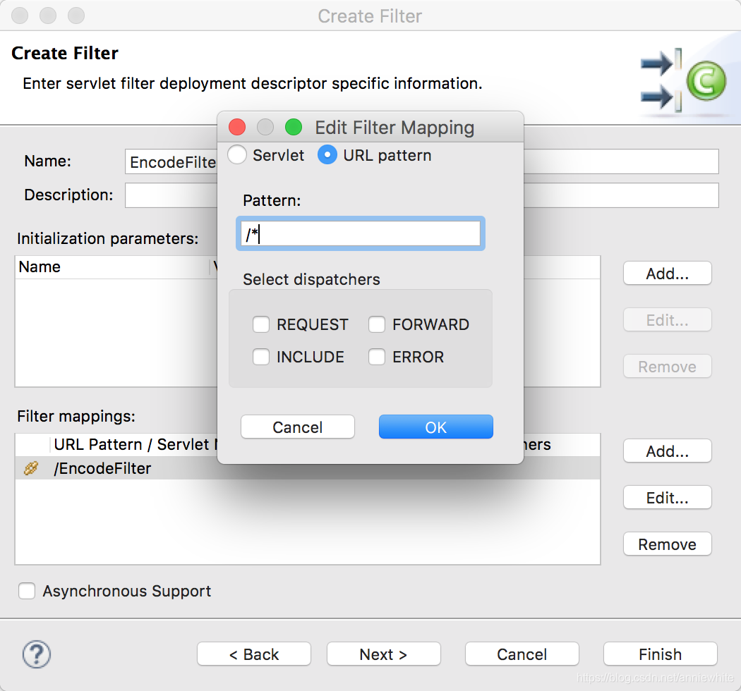 Edit Filter mappings