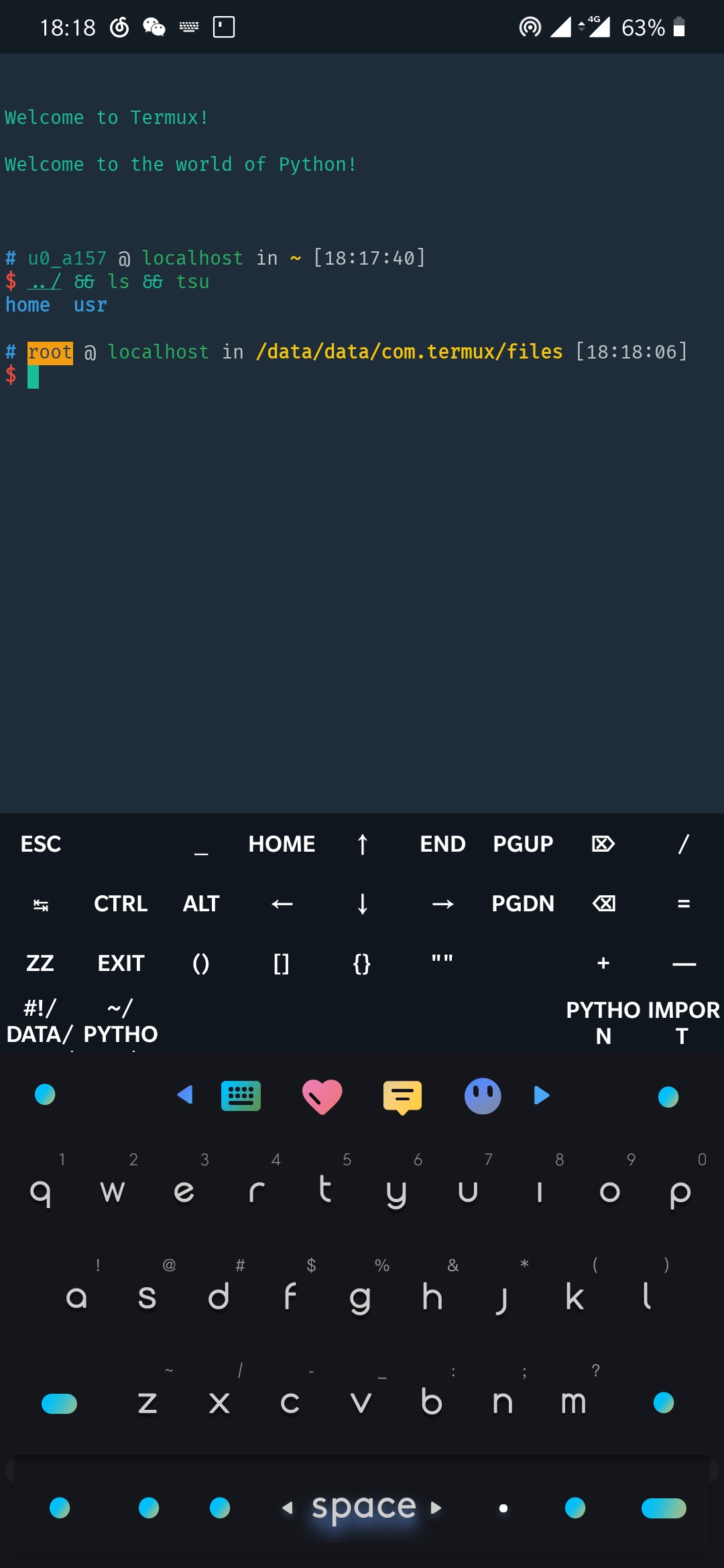 Termux 主题 背景 配色 字体 拓展按键 Python