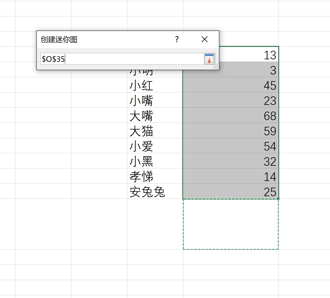 excel迷你图灰色图片