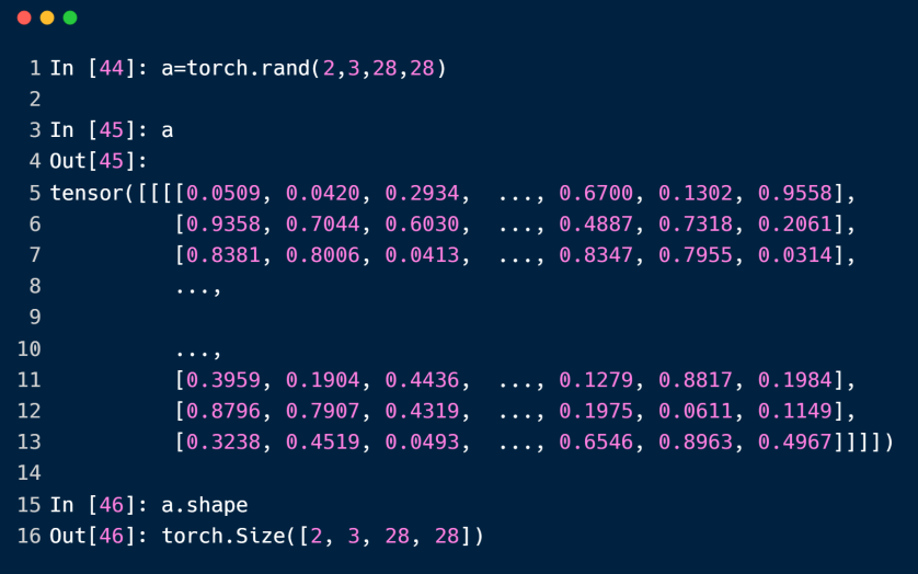pytorch学习笔记 五 pytorch基础之基本数据类型