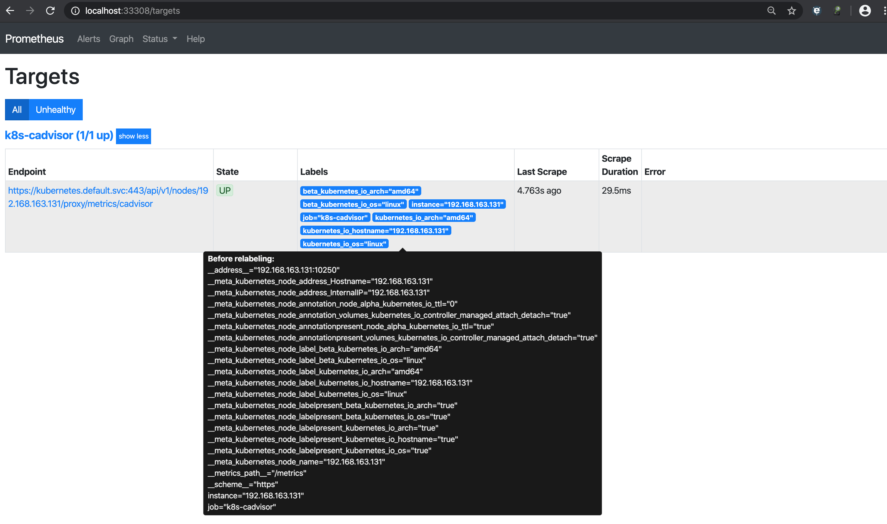 prometheus 监控与告警 15 获取kubernetes内置的cadvisor进行监控