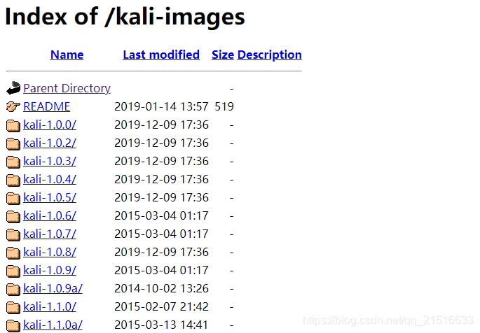 kali旧版系统下载页面