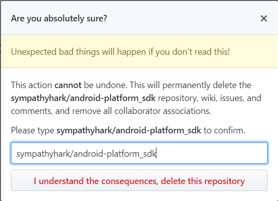 github中删除repositories