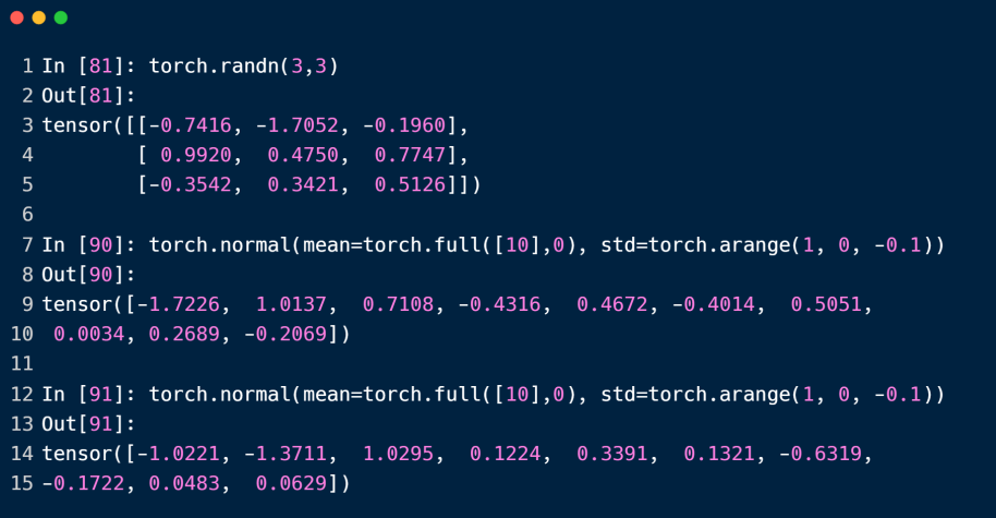 pytorch学习笔记 五 pytorch基础之创建tensor