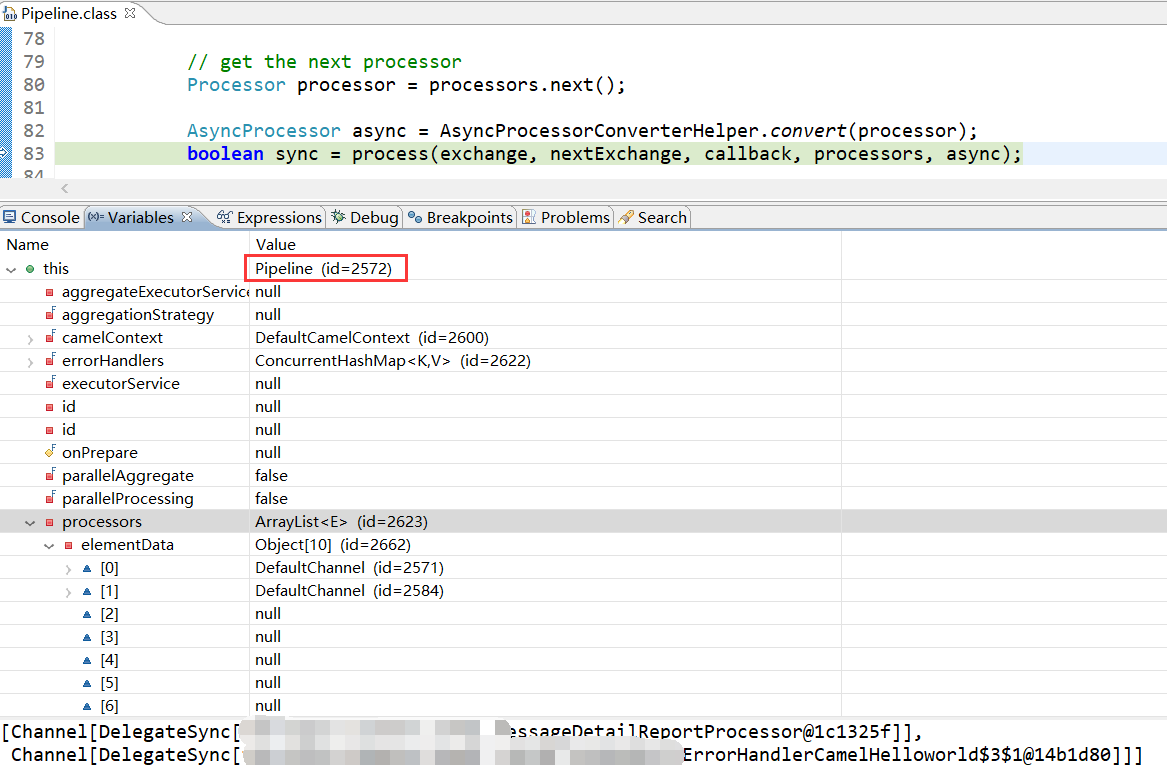 本例中Pipeline实例中填充进的两个DefaultChannel实例-2