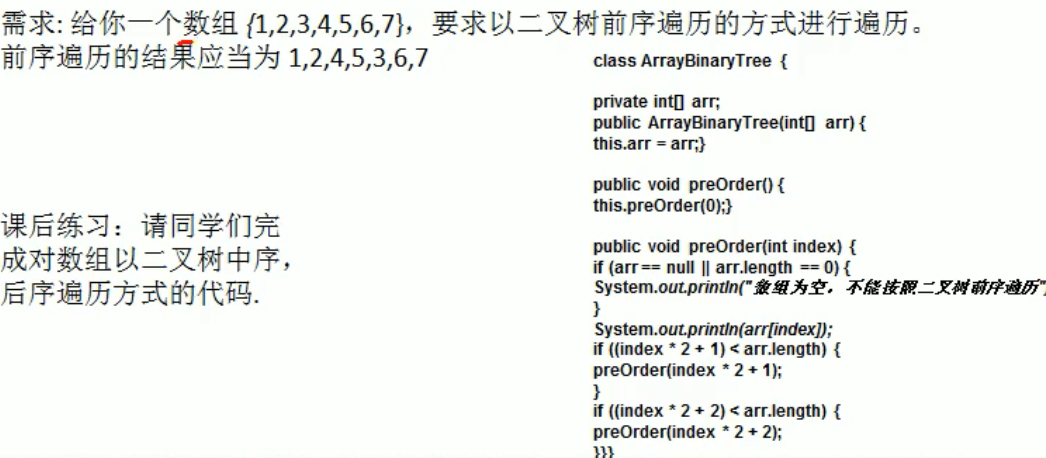 数据结构 - 顺序存储二叉树(前序中序后序遍历)