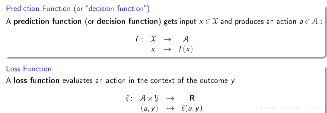 prediction and loss function