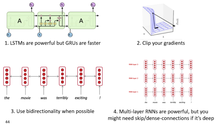 Lecture 7: Vanishing Gradients and Fancy RNNs