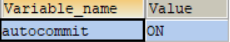 autocommit的值