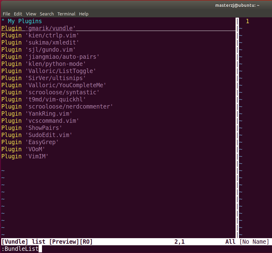 vim插件管理工具vundle安装与配置