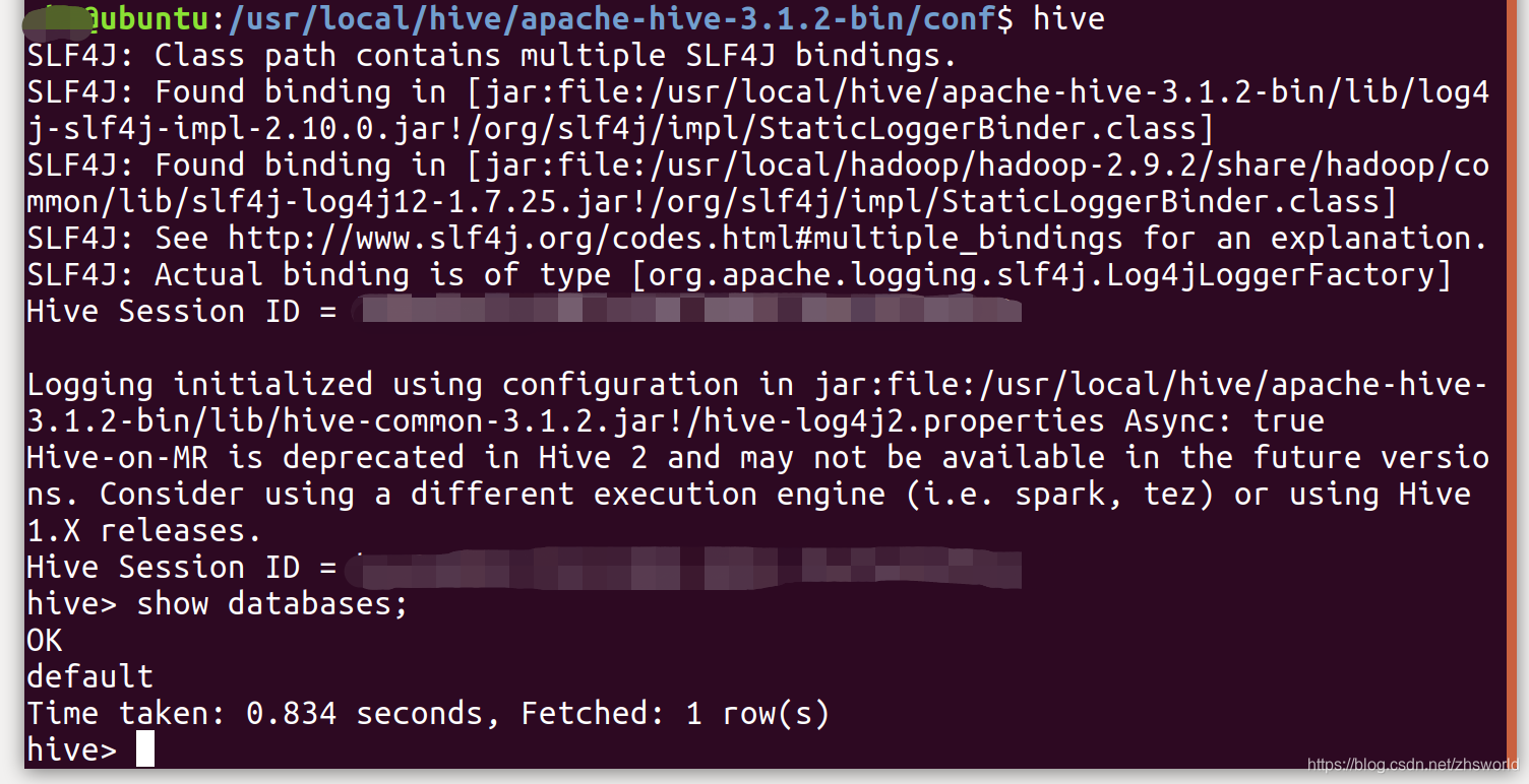 从零搭建hive环境_ jdk 8 + SSH + hadoop 2.9.2 + hive 3.1.2