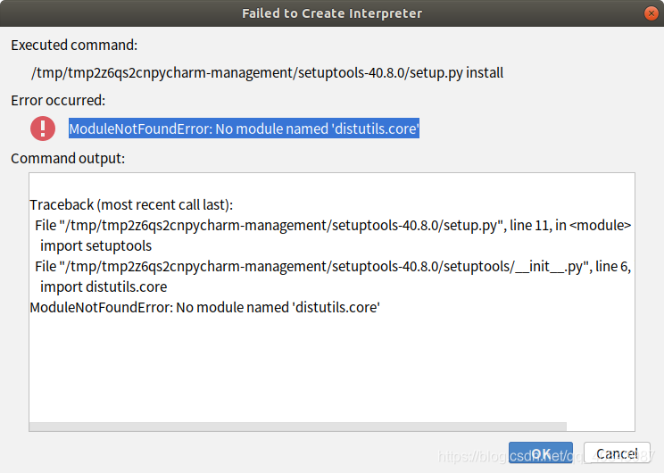 Ubuntu下Pycharm报错Pycharm Modulenotfounderror: No Module Named 'Distutils .Core'_龙舌兰小伙的博客-Csdn博客