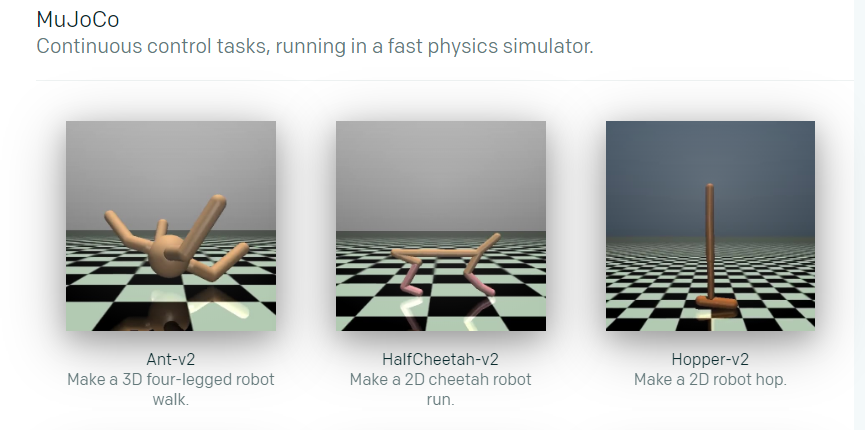 MuJoCo环境示意图