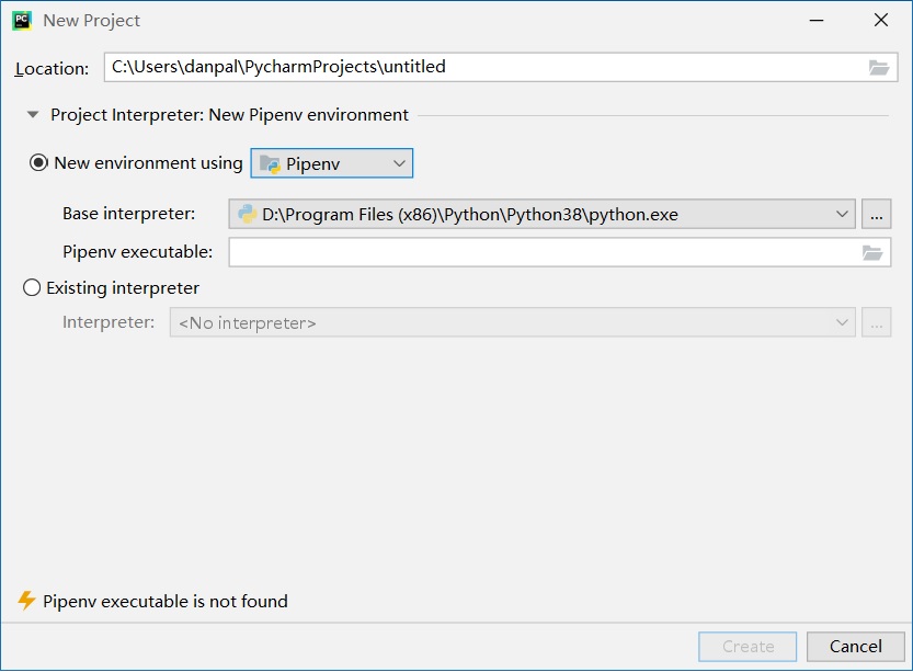 Pycharm pipenv executable is not found pipenv executeable csdn 