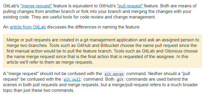 [] GitHub GitHub's Pull Request and Merge Request GitLab is there a ...