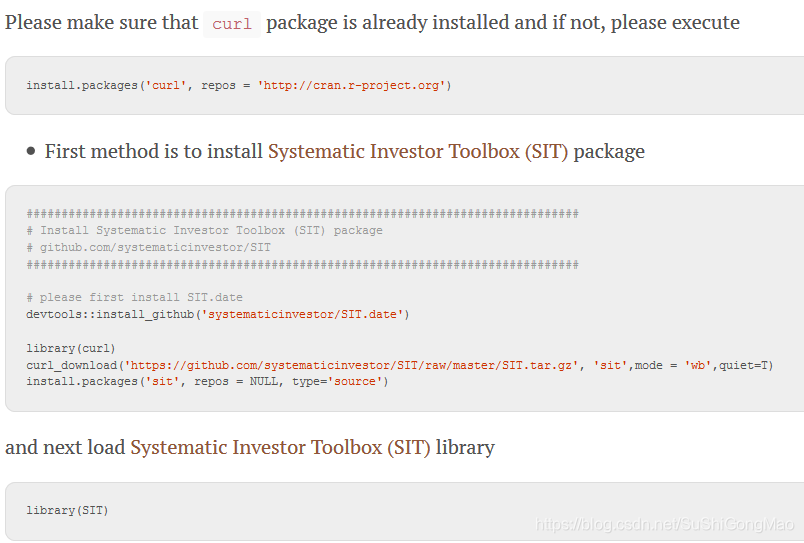 R语言安装Systematic Investor Toolbox (SIT)包_error in install.packages ...