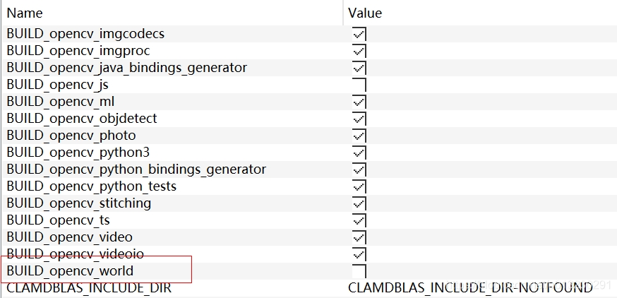 windows下使用cmake-gui编译opencv源码