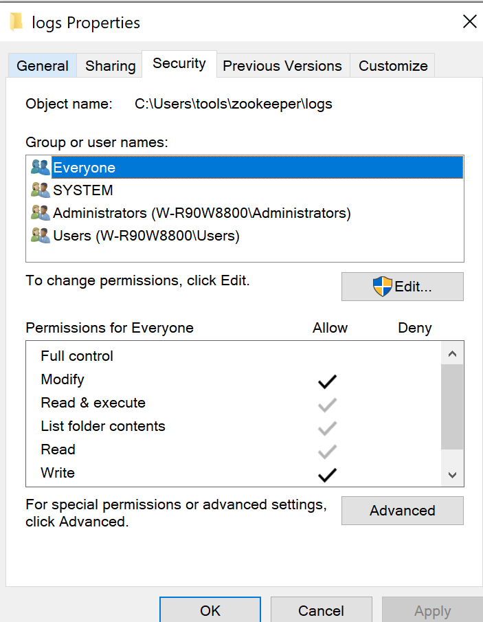 zookeeper启动报错：java.io.IOException Unable to create data directory
