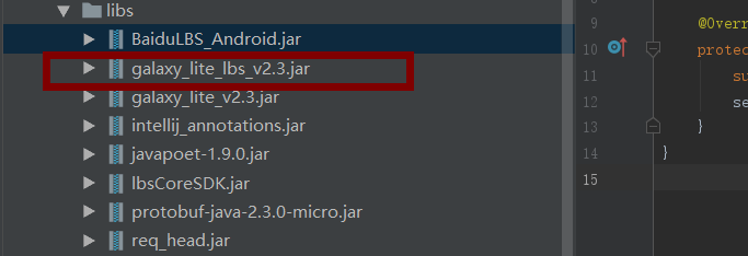 需要删除galaxy_lite_lbs_v2.3.jar