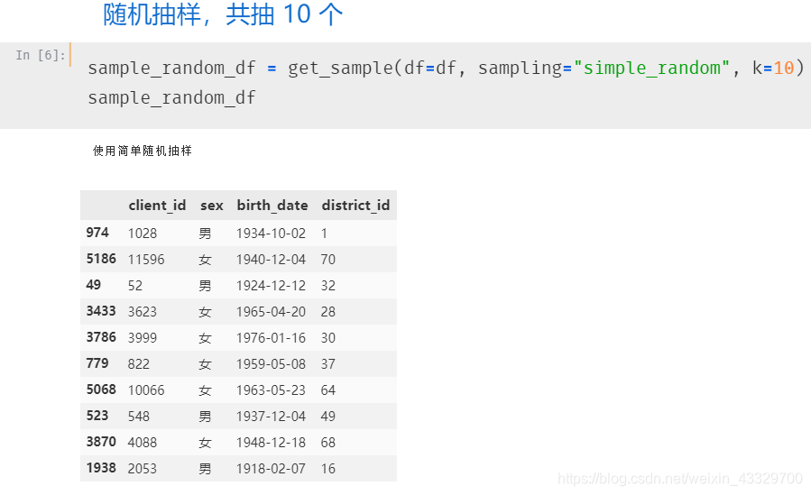 Python 珍藏函数超详解:随机抽样,分层抽样,系统抽样方法汇总_分层随机抽样个样本量最优分配函数-CSDN博客