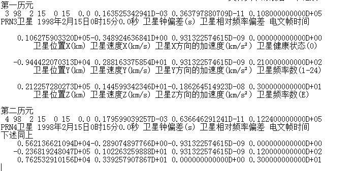 GPS  GLONASS数据文件类型解析