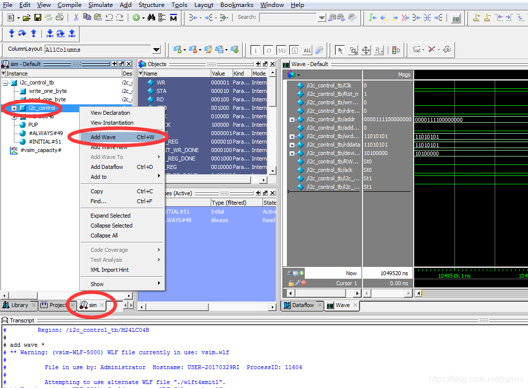 【Modelsim常见问题】如何添加子模块信号到波形窗口观测_modelsim add wave-CSDN博客