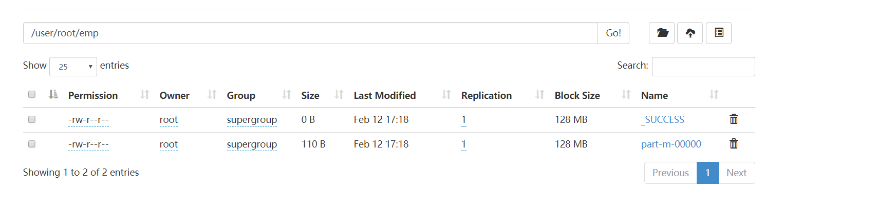 将MySql中emp表导入到HDFS