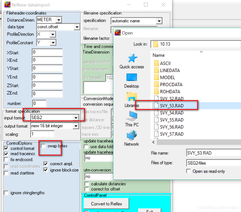 ReflexW open GPR data type with US radar, GSSI, MALA, IDS , Russian ...