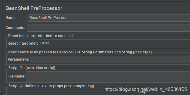 beanShell PreProcessor为例