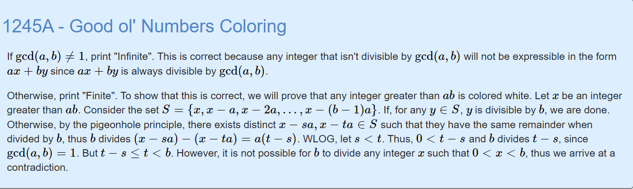 Codeforces 1245 A. A. Good Ol' Numbers Coloring（数学）_good Ol' Numbers ...