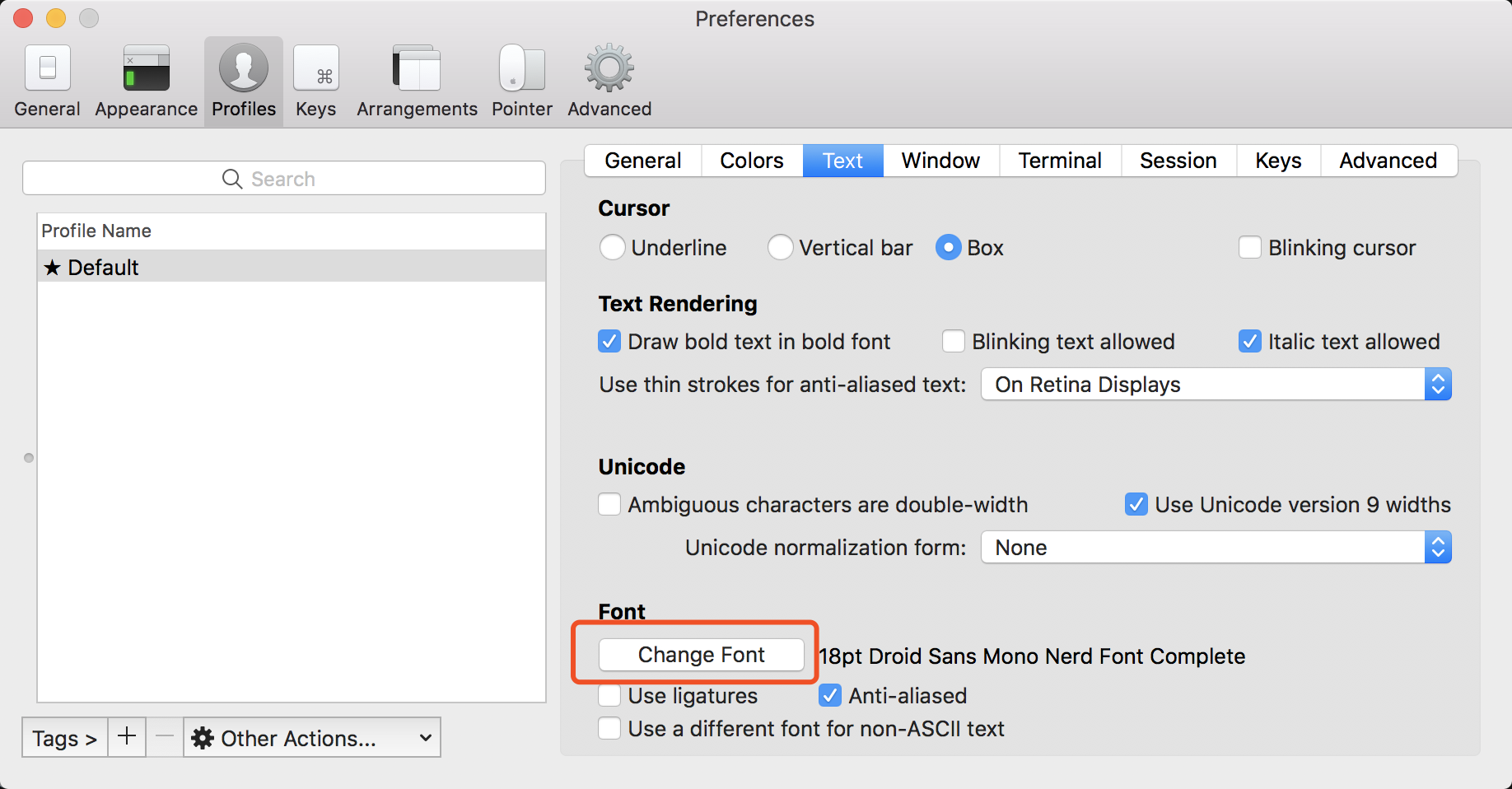 iTerm2 设置字体（Mac OS X）_iterm2字体CSDN博客
