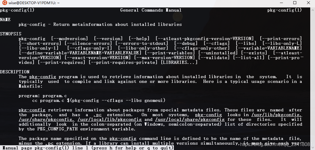 man pkg-config