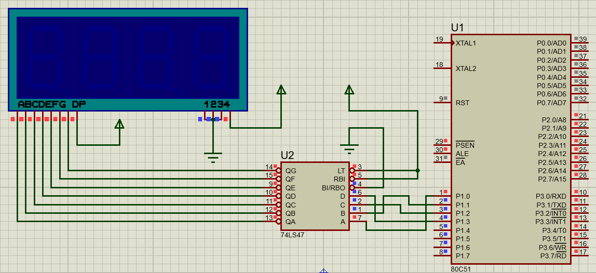 单片机实验(十五)74ls47数码管译码