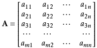 Matrix Expression