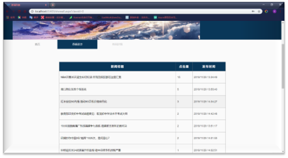 新闻列表页面